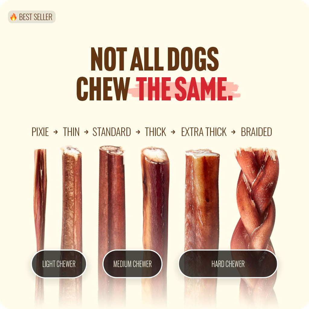 Natural Farm Bully Sticks for Small & Medium Dogs 6 Inch, 12 oz Bulk