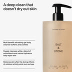 Salt & Stone Body Wash for Women & Men, Saffron & Cedar 15.2 fl oz