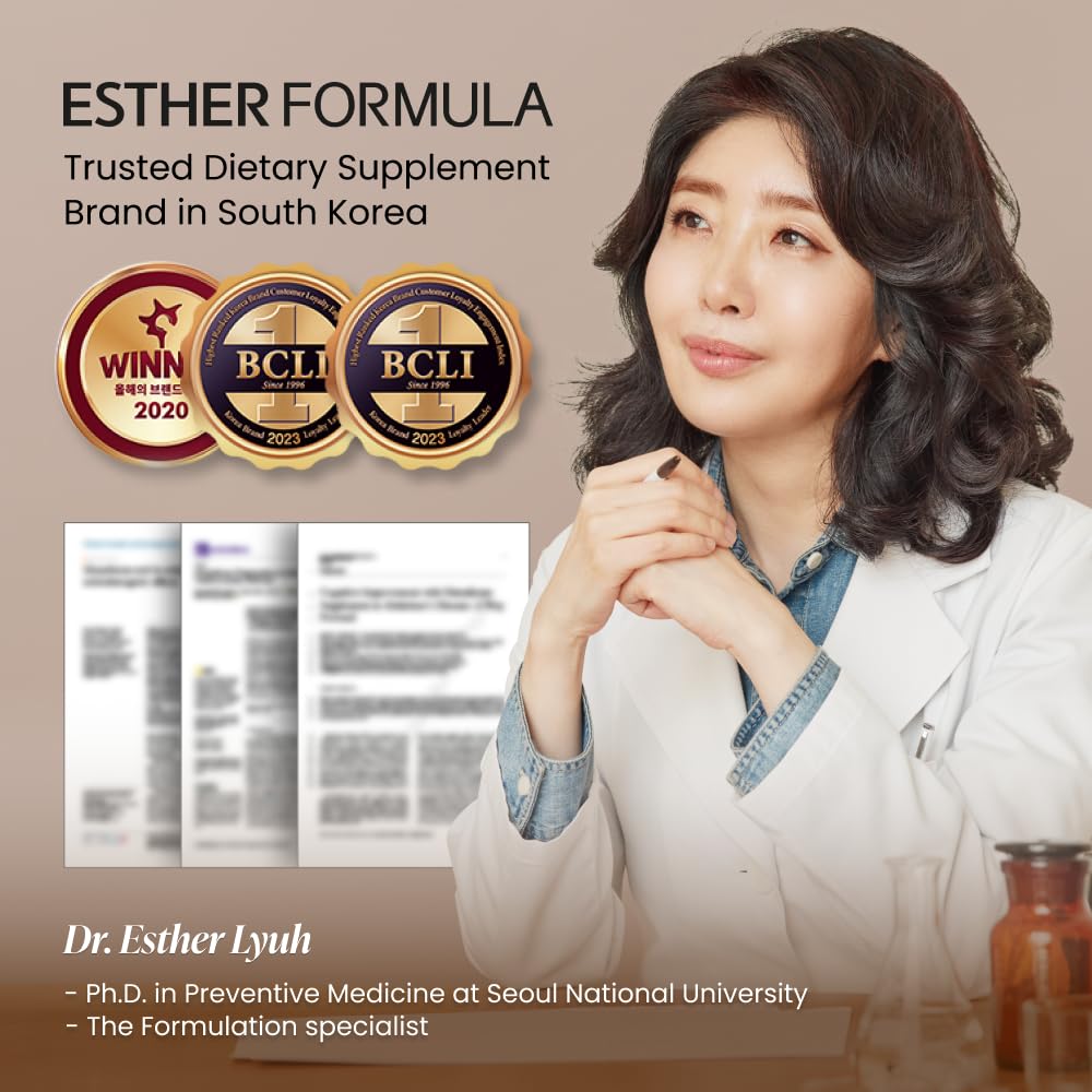 ESTHER FORMULA Liposomal Glutathione Strips (30 ct) - Glutathione Direct, Antioxidant Support, Skin Brightening | Fast-Absorbing Oral Beauty Film | Korean Supplements | Made in USA