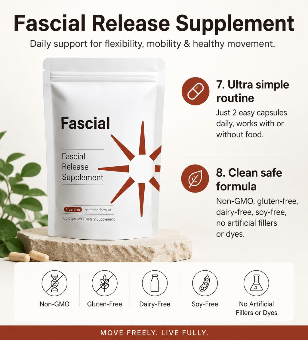 Fascial Release Supplement, Premium HA, Connective Support, 120 Capsules