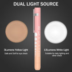 Rechargeable Pen Light for Nurses and Doctors – 2Packs LED Medical Penlight with USB Charging, Dual Light Modes, Durable Clip – Ideal Gift for Night Shift, Clinical Use - pink-orange+pink-purple