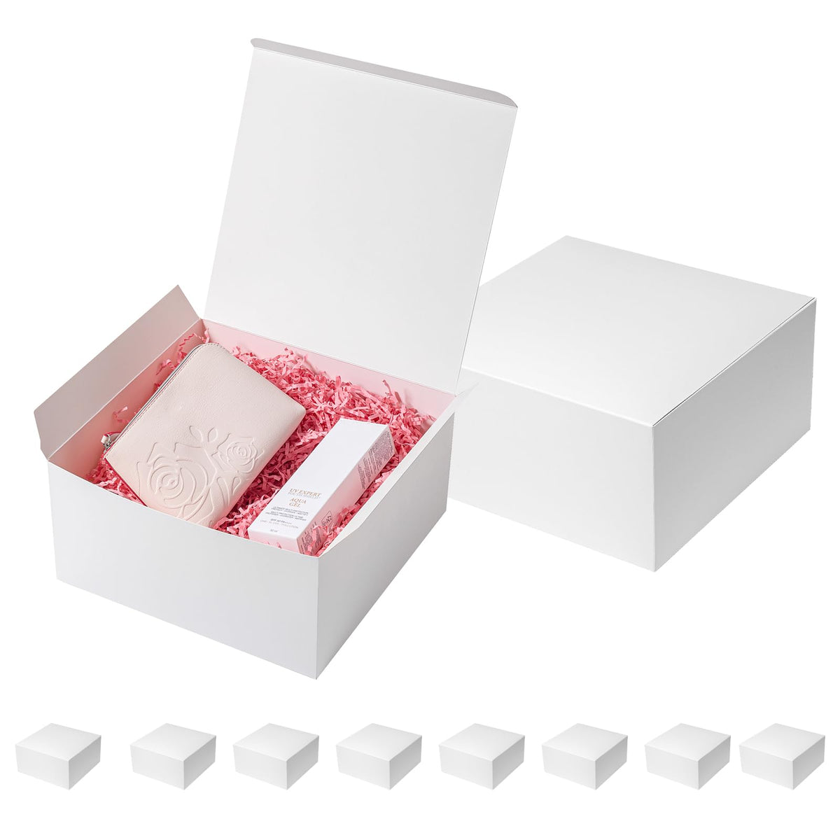 Mcfleet Gift Boxes with Lids 10x10x5 Inches 10 Pack Bridesmaid Proposal Box