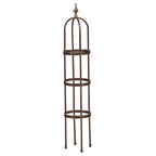 Evergreen 5 ft Garden Trellis for Climbing Plants Vines, Jasmine & Flowers, Rustproof Metal Obelisk Trellises, Outdoor & Indoor Plant Support for Potted Planters (Bronze)