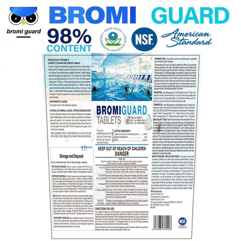 【10 lbs】 1-Inch Bromine Tabs, Chemical Sanitizer for Spas & Hot Tubs, Bromine Chemical Tabs