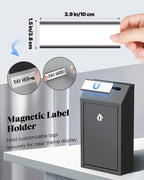 Uniclife Money Box for Cash, Wall Mount Mailboxes for Outside, Locking Mail Box Magnetic Label Holder, Key Drop Box, Cash Box with Lock, Metal Donation Box, Suggestion Box for Home, Office & Shop