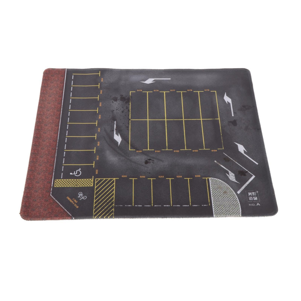 DYNWAVE 1/64 Parking Lot Model,Building Diorama,Layout, Pad,Car Scene Mat Diecast Car Garage Scene Display for Vehicle Toy