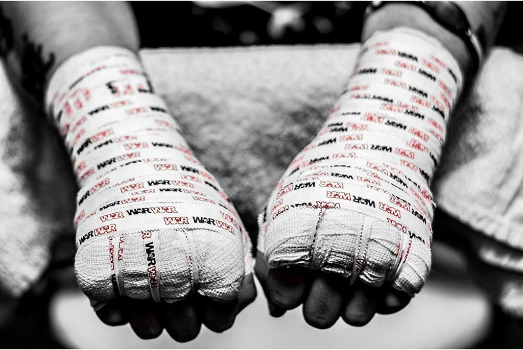 WAR Tape EZ Rip Premium Athletic Medical Sports Tape | No Sticky Residue | 30 ft Rolls | Best for Athletes & Trainers | Ideal for Fingers, Ankles, Wrists, and Equipment | 1 Inch (Pack of 6)