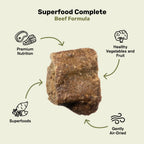 BADLANDS RANCH Air-Dried Beef Dog Food, 87% Real Meat, 24 oz