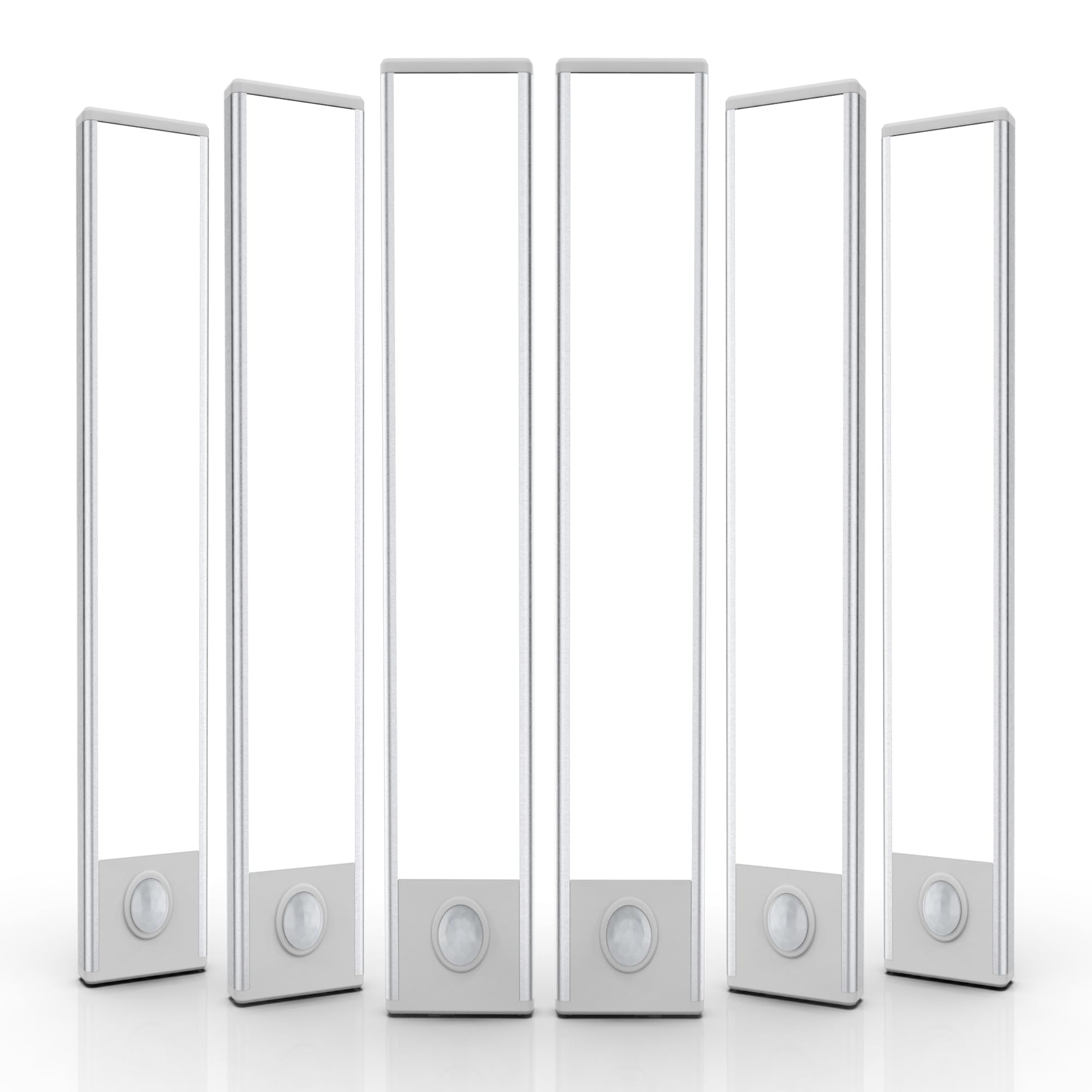 6 Pack Under Cabinet Lights Wireless, 58 LED Motion Sensor Light Indoor Rechargeable Magnetic Closet Lights Battery Operated, Under Counter Lights for Kitchen, Wardrobe, Hallway, Stairs