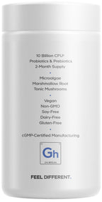 Codeage Gut Health Supplements Vegan Formula - L Glutamine, Zinc, Turkey Tail Mushroom Powder, Tonic Mushroom, Maitake, Micro Algae, Mineral, Licorice Root DGL - Probiotics, Prebiotics - 180 Capsules
