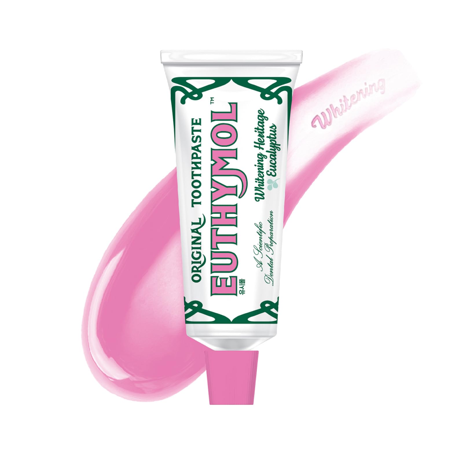 EUTHYMOL Whitening Toothpaste (3.7fl oz*2, Pack of 2) - Stain Removal in 2 Weeks, Long-Lasting Freshness for Sensitive Gum & Teeth. Bad Breath, Cavity Prevention. Recyclable Aluminum Tube