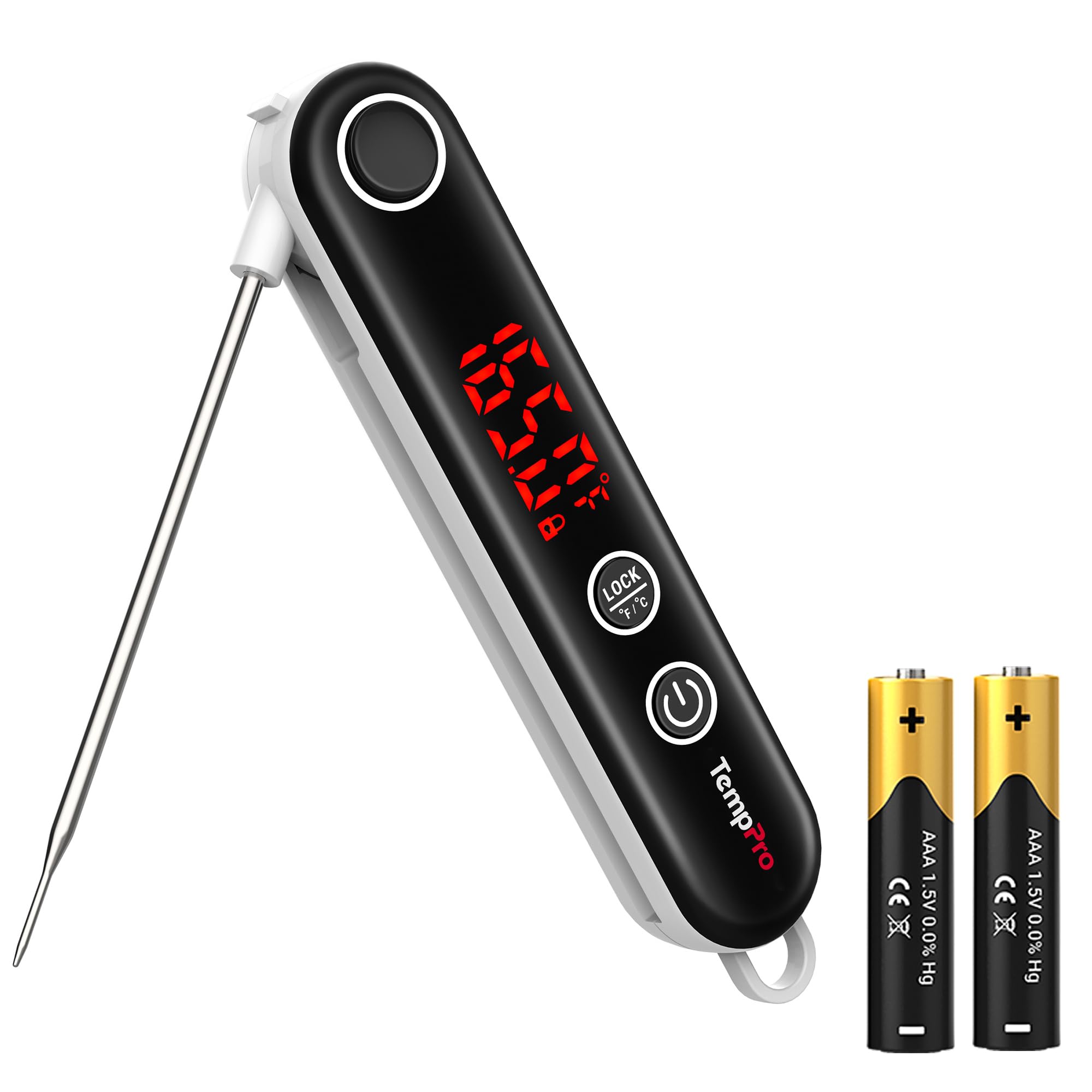 TempPro TP18 Instant Read Meat Thermometer Digital with Thermocouple Sensor, Cooking Food Thermometer for Grill, Smoker, BBQ, Oil Deep Frying, Candy, Kitchen Thermometer Bakeware(Previously ThermoPro)