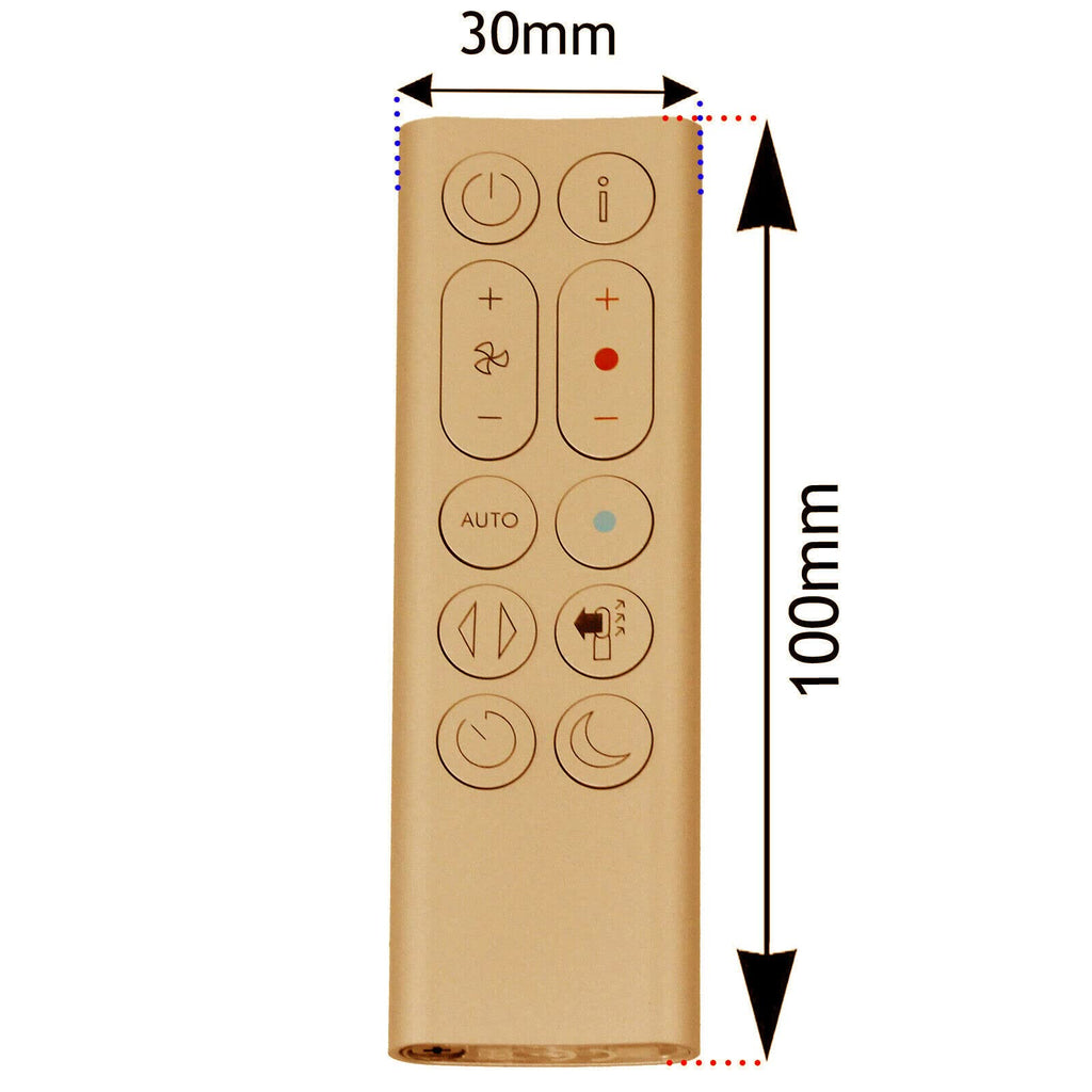 Spares2go Remote Control compatible with Dyson HP09 Pure Hot + Cool Fan Heater Air Purifier (Gold)