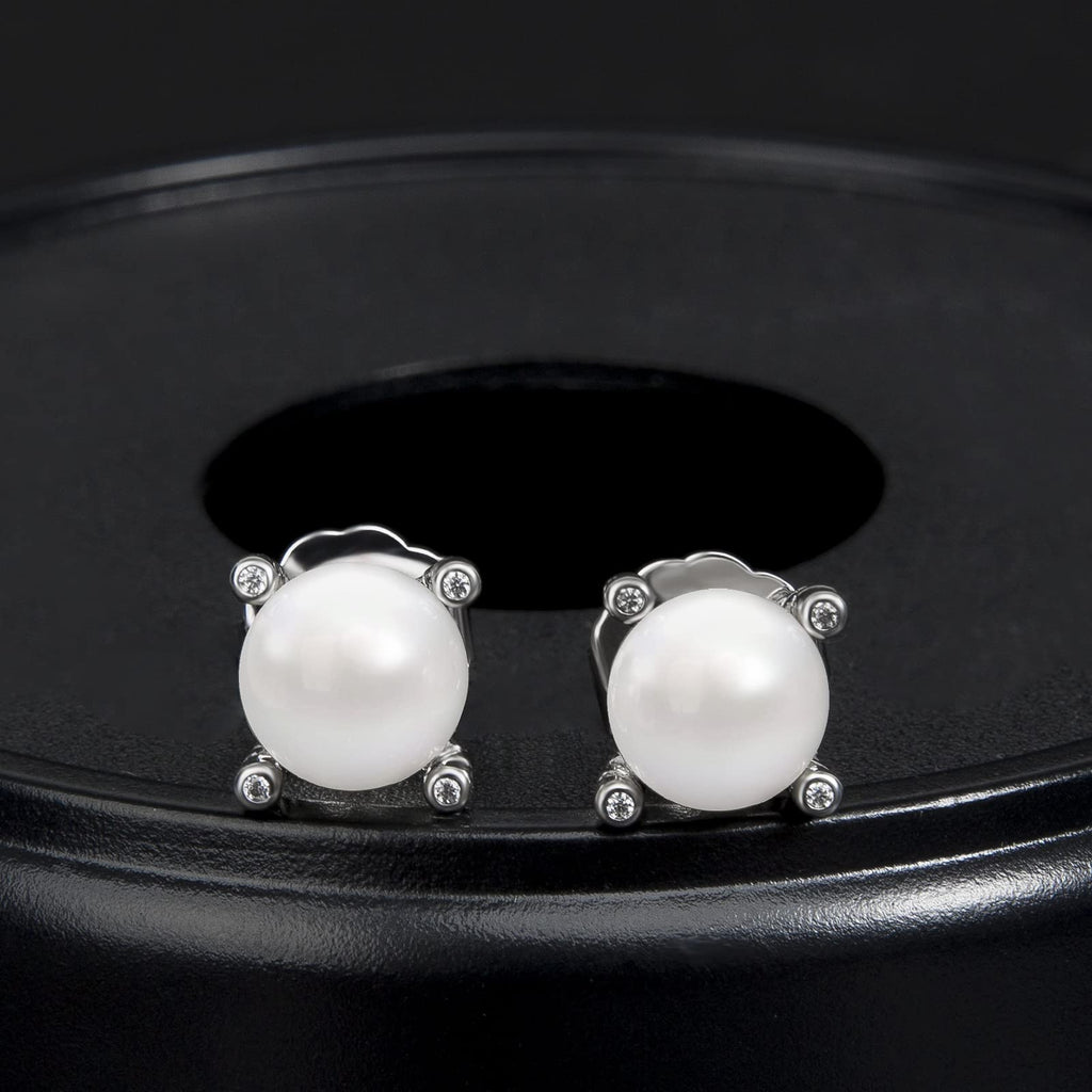 Myshiwu Designer Inspired Twisted Cable Wire Imitation Pearl Stud Earrings for Women Antique Fashion Brand Jewelry Gift (Twisted Cable Pearl Stud)