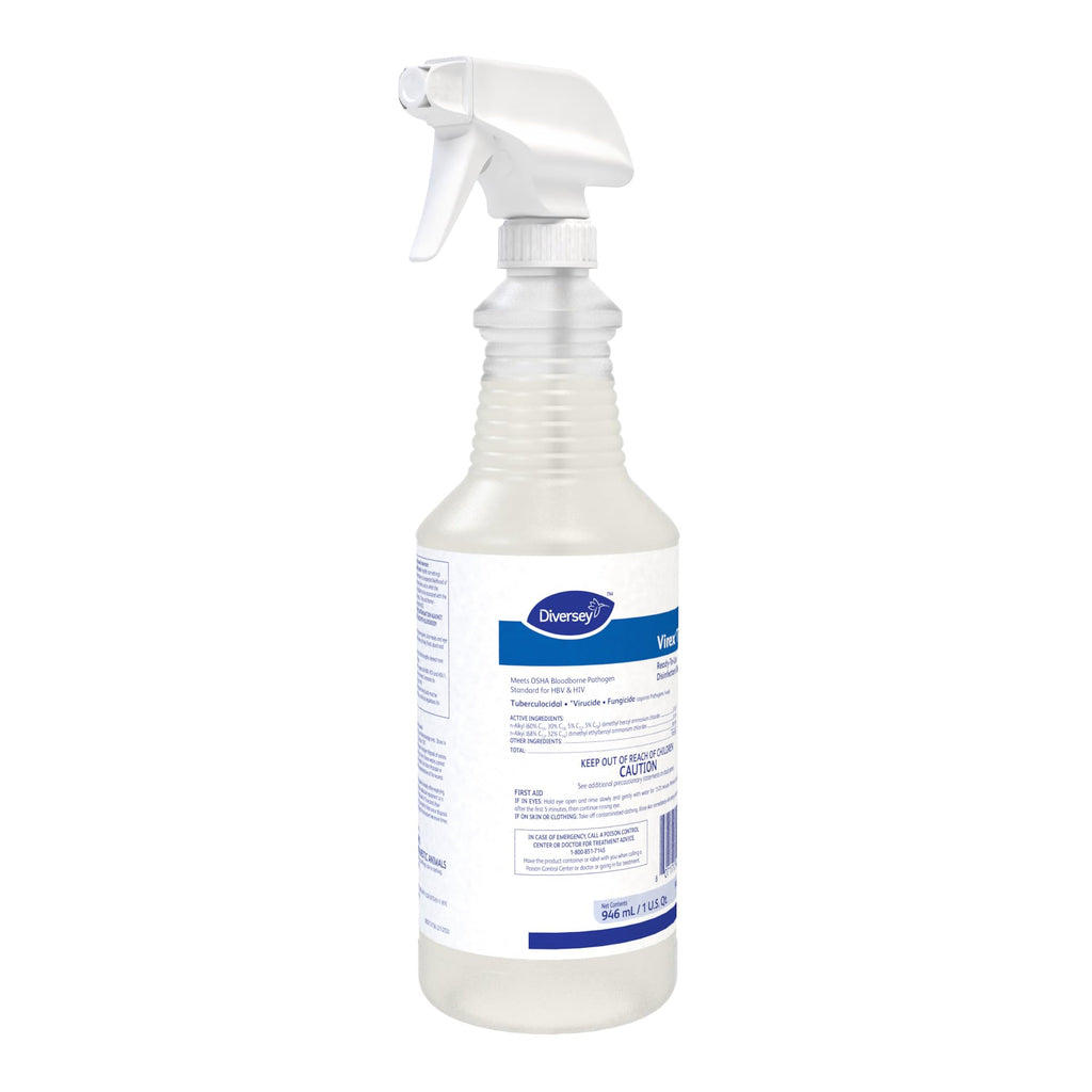 VIREX Diversey Tb Disinfectant Cleaner, Ready-to-Use Formula, 32 oz, 12 Pack