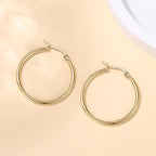 14K Gold Hoop Earrings for Women Simple Design and Timeless Elegance Gold Earring Womens