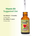 CHILDLIFE ESSENTIALS Vitamin D3 Drops for Kids, Children, & Toddlers - Liquid Vitamin D Drops, 500 IU per Drop, Immune & Bone Health Support, Natural Berry - 1 Fl Oz (Pack of 3)