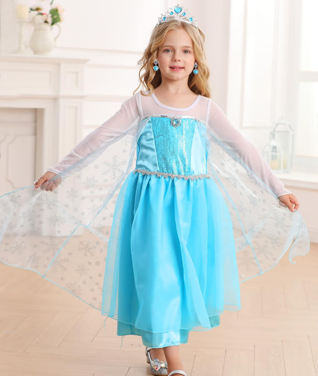 iTVTi Little Girls Blue Princess Dress up with Cape, 2-3 Years (Tag 100)