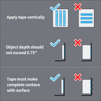 Art3d Traceless Double-Sided Foam Tape, 1/24" x 1/2" x 10', 1 Roll, Crystal