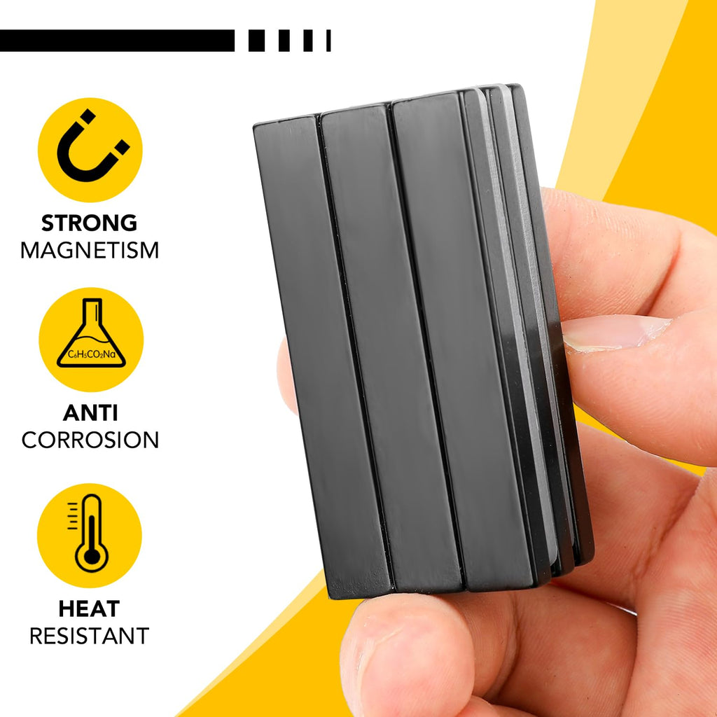DIYMAG Strong Magnets, 12 Pack Neodymium Magnetic Strips Adhensive Backing