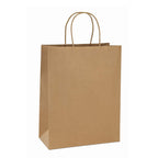 BagDream Kraft Paper Bags with Handles 10x5x13 Inch Brown 100 Pack Bulk