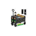 500LBS Large Collapsible Folding Wagon Carts Heavy Duty with Table & Brakes