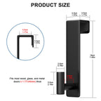 HUFEEOH Over The Door Hooks 2-Pack, Heavy Stainless Steel Coat & Towel Rack, No Drilling Scratch-Free Over Door Hanger Dorm Essentials Bathroom Accessories, Fits 1-3/4" Doors (Black) (T Shape)