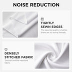 Joydeco White Curtains Backdrop for Wedding Parties, Photo Backdrop Curtains for Wedding Decorations Birthday, Wrinkle Free Polyester 5ft x 10ft Fabric Drape 2 Panels with Rod Pockets