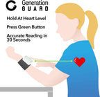 Generation Guard Electronic Wrist BP Monitor - Blood Pressure Wrist Cuff for Home Use - with Carrying Case - GM-500W