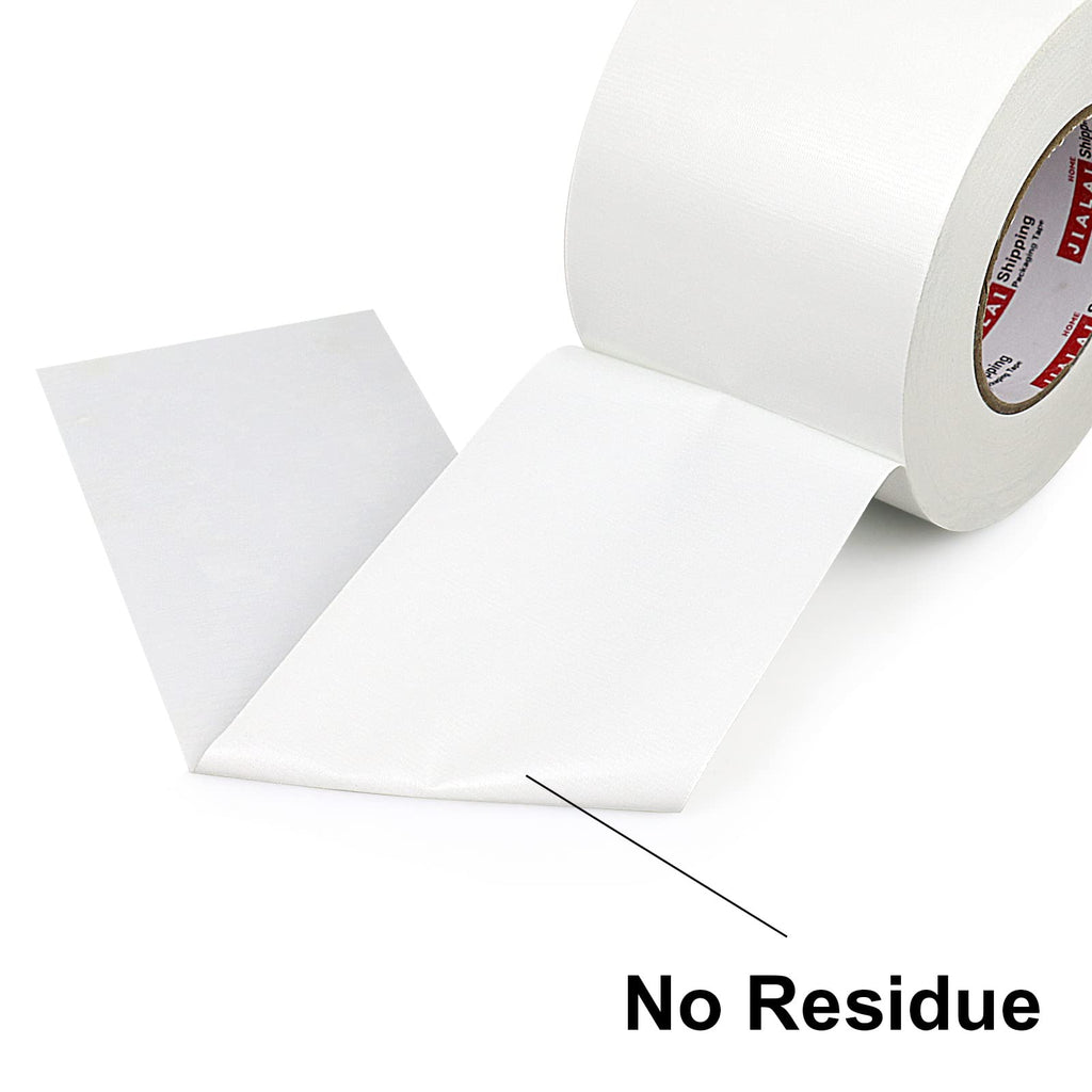 JIALAI HOME White Duct Tape 4 Inch, Industrial Grade 4 inches x 55 Yards (164 ft), 9 Mil Heavy-Duty, Waterproof, Strong, Flexible, No Residue, for Crafts & Home Improvement