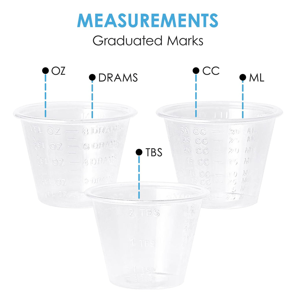 Lilymicky 1800 Pack Disposable Medicine Cups (1 oz), Medical Plastic Measuring Cups for Medical Purposes, or Mixing and Measuring Resin, Epoxy, DIY Arts & Crafts, Paint, Cooking