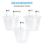 Lilymicky 1800 Pack Disposable Medicine Cups (1 oz), Medical Plastic Measuring Cups for Medical Purposes, or Mixing and Measuring Resin, Epoxy, DIY Arts & Crafts, Paint, Cooking