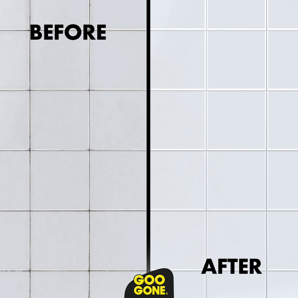 Goo Gone Grout and Tile Cleaner - 28 Ounce - Removes Tough Stains Dirt Caused by Mold Mildew Soap Scum and Hard Water Staining - Safe on Tile Ceramic Porcelain, pack of 2