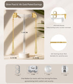 Raneecoco 14K Gold Plated Teardrop Dangle Earrings for Women Yellow