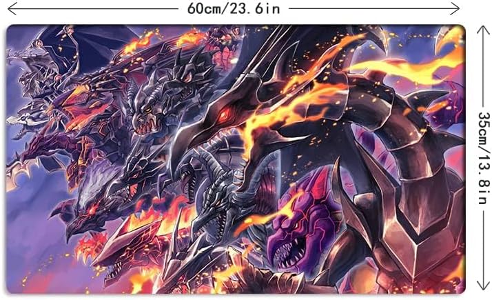 New Playmat Red-Eyes Black Dragon TCG CCG Trading Card Game Mat No Zones + Free Bag (ZD014-624-K)