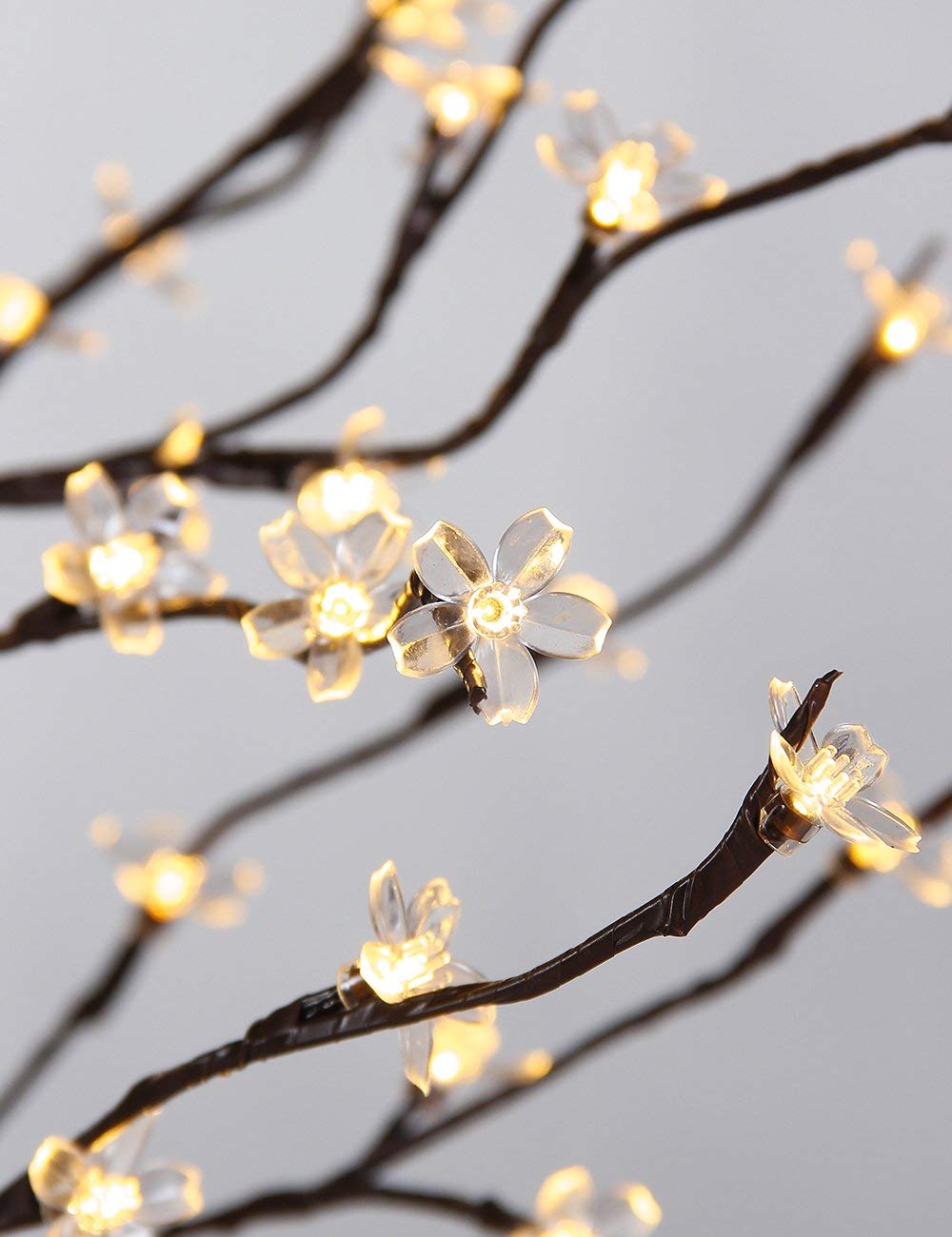 Lightshare 6.5FT 208 LED Cherry Blossom Tree, Lighted Artificial Tree for Decoration Inside and Outside, Home Patio Wedding Festival Christmas Decor