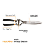 Fiskars 5" Forged Grass Shears, Handheld Grass Clippers for Lawn & Garden