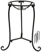 Polyjkl 16" Tall Gazing Ball Stand for 10-12 inch Balls, Black Metal Gazing Globe Display Holder Stands for Outdoor Garden Clearance, 9" L x 9" W x 16" H