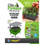 Emsco Group 2341-1HD City Picker Raised Bed Self Watering and Improved Aeration – Mobile Unit with Casters-Hunter Green Grow Box and Seed Starter