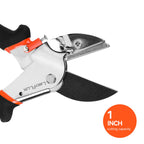 LeafLux 8" Professional Heavy Duty Anvil Pruning Shears with Anti-Rust SK-5 Blades, Garden Shears for Dry Stems and Small Branches, Gardening Scissors, Clippers for Wood, Non-Slip Handle. | LFXP1108S