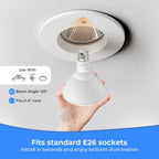 GvvooHome LED Flood Light Bulbs, PAR38 Outdoor Flood Light Bulb 5000K,13W 100W Equivalent, Daylight White LED Floodlight Dimmable, Waterproof for Porch Yard Garage, E26 Base, 15,000 Hrs, 2 Pack