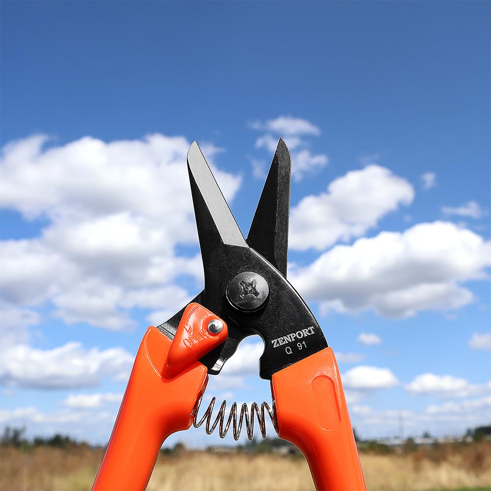 Zenport Q91 Ultra Twig and Hoof Trimming Shears, 7.25-Inch, Orange