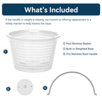 Monitok 2-Pack Weighted Pool Skimmer Basket for Inground Pools, Heavy Duty Filter Basket with 316 Stainless Steel Handle, Replacement for Hayward SP1070/SP1070E & Pentair U-3