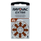 Rayovac Size 312 Extra Advanced Hearing Aid Batteries (80 Batteries - 10 Packs of 8 Batteries)