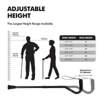 GPTCAMP Walking Cane and Walking Stick for Men Women,Lightweight Folding Canes with Offset Soft CushionedHandle,Adjustable&Collapsible,Mobility & Leg Surgery Recovery (Black)