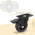 Apllamo 4" Casters Set of 4 ，4 Heavy Duty Quiet Casters, Max Load 22000LBS. Suitable to do Soft Wheels for cart ，Caster Wheels Glide Quietly and Protect The Floor, casters Set of 4 Heavy Duty.
