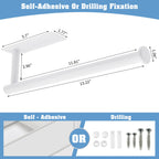 theaoo Under Cabinet Paper Towel Holder for Kitchen, Self-Adhesive, White