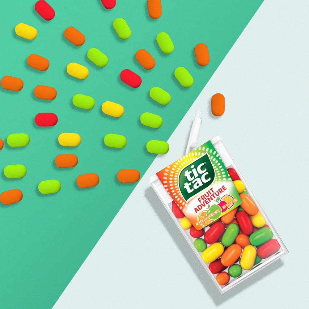 Tic Tac 8 Mint Sweets For Refreshment 8 Flavors (Fruit Adventure, Lime & Orange, Cherry Cola, Berry Bliss, Fresh Mint, Strawberry, Orange, Citrus) Sold By VR Angel
