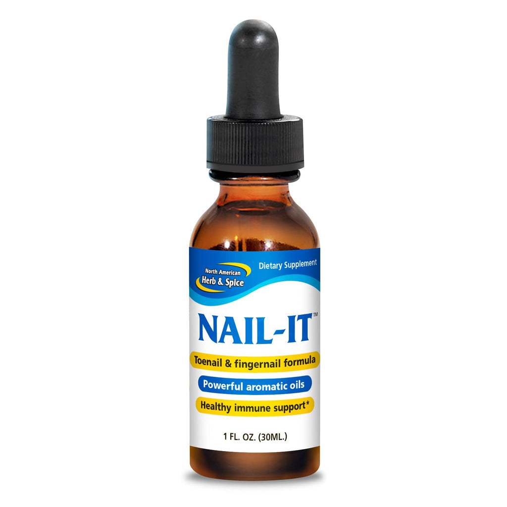 NORTH AMERICAN HERB & SPICE NAIL-IT - 1 fl. oz - Toenail & Fingernail Formula - For Beautiful, Healthy Nails - Non-GMO