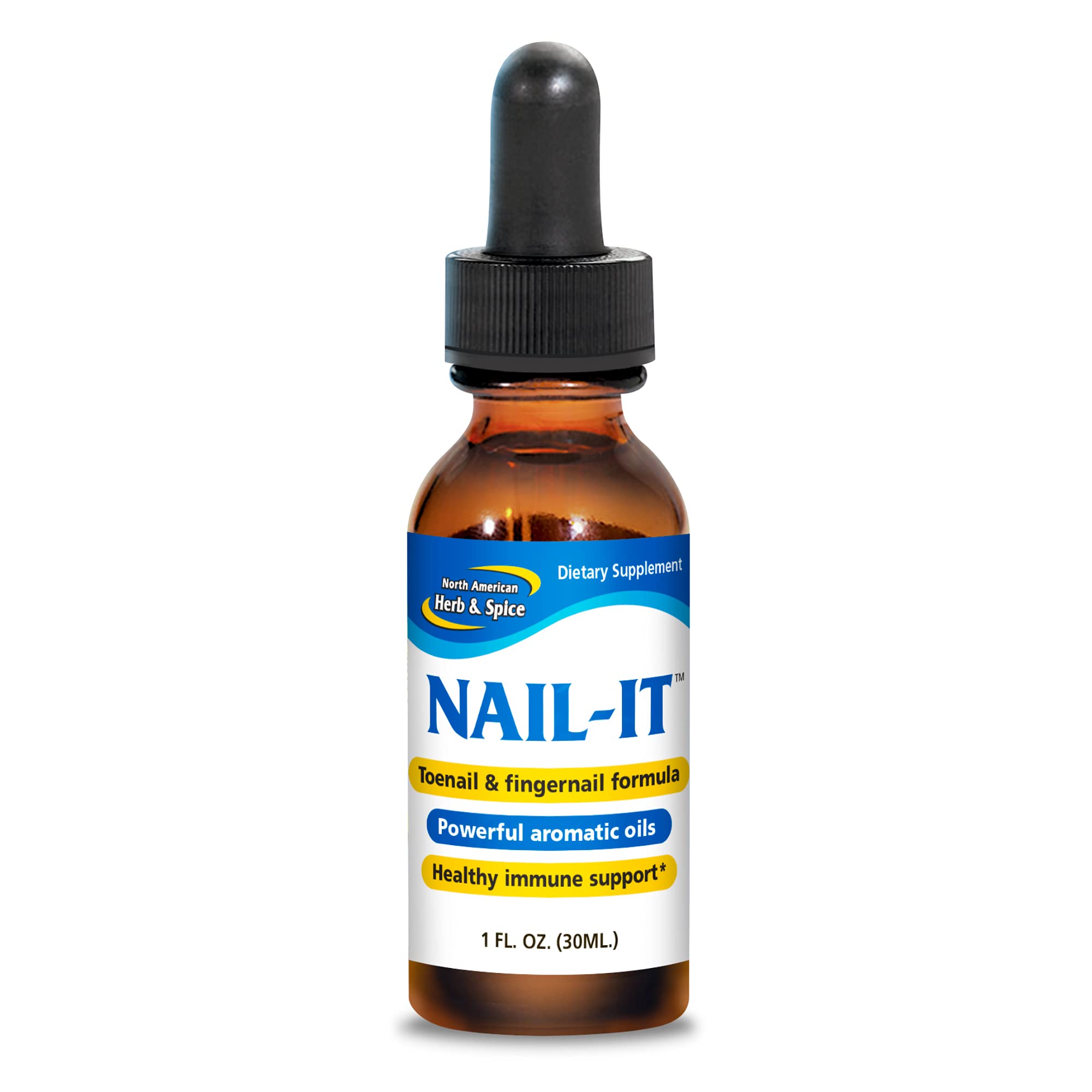 NORTH AMERICAN HERB & SPICE NAIL-IT - 1 fl. oz - Toenail & Fingernail Formula - For Beautiful, Healthy Nails - Non-GMO